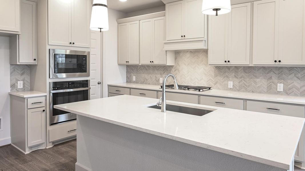 Furnished interior view inside a new home in Crosswinds 50', Kyle (Image 4).