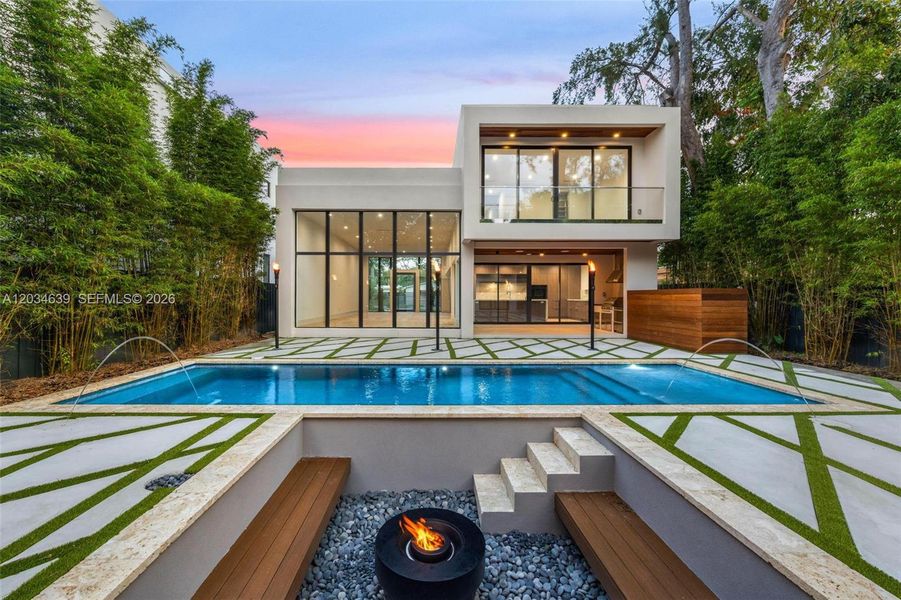 Exterior details and patio area of a home in , Miami (Image 2). Exterior details and patio area of a home in , Miami (Image 2).