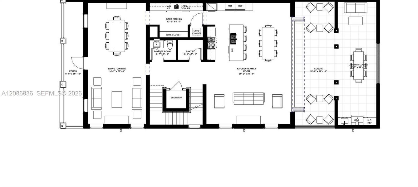 2D floor plan layout of this home in , Coral Gables, FL (Image 6). 2D floor plan layout of this home in , Coral Gables, FL (Image 6).