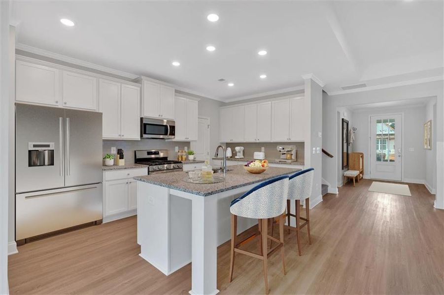 Furnished interior view inside a new home in Heritage Pointe at The Georgian, Villa Rica (Image 24).