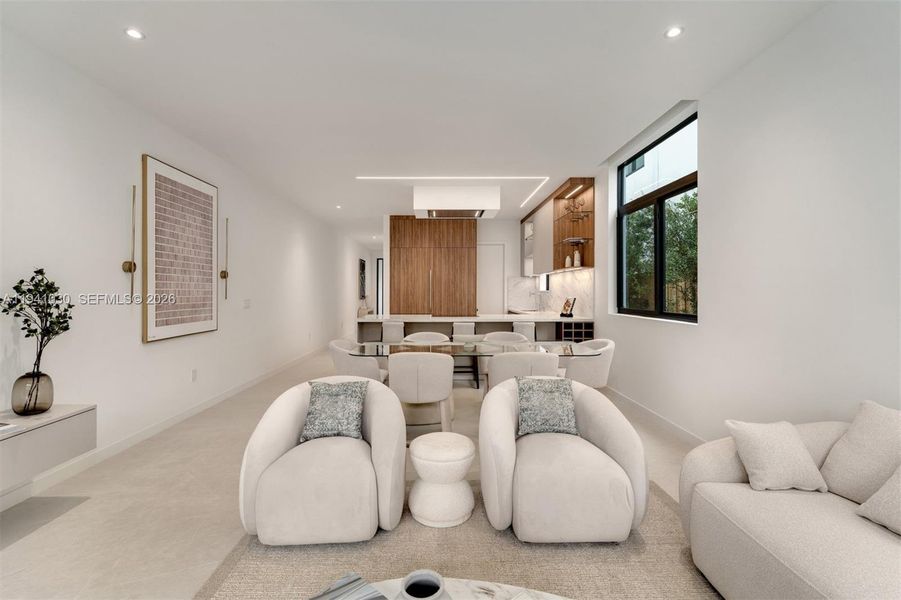 Furnished interior view inside a new home in , Miami (Image 5).