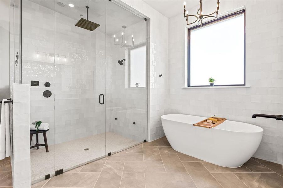 Owner's Bath with SteamSpa Shower Including Speakers and Red-light Therapy