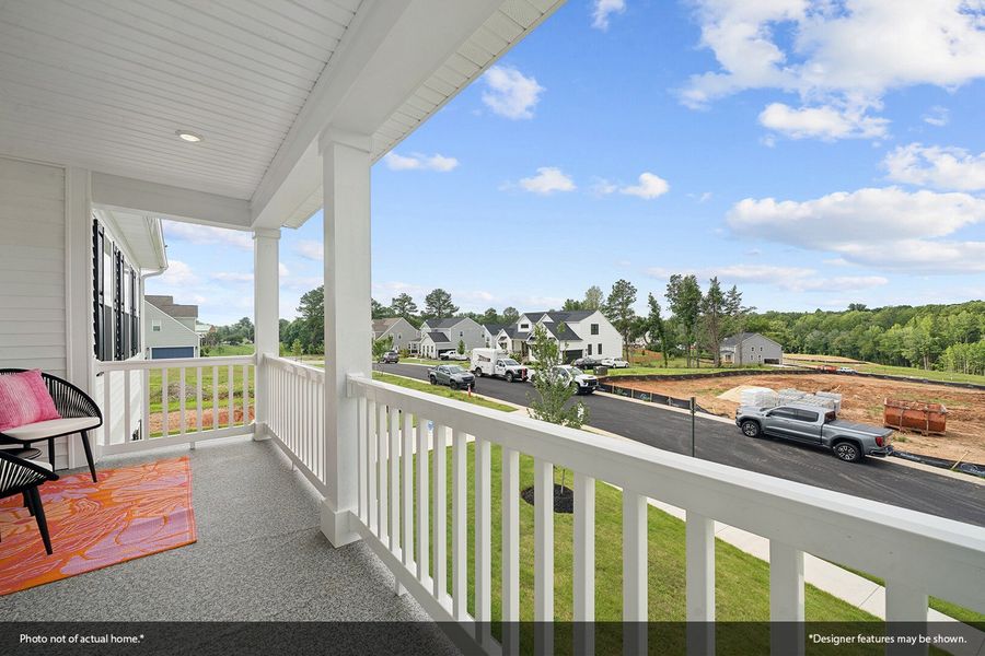 Exterior details and patio area of a home in Hawthorn Ridge, Inman (Image 3).