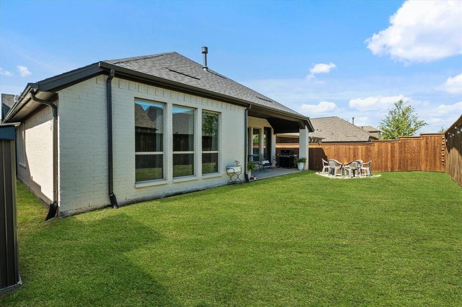 Front exterior of a new home in Cambridge Crossing 50', Celina, TX, highlighting curb appeal (Image 19). Front exterior of a new home in Cambridge Crossing 50', Celina, TX, highlighting curb appeal (Image 19).