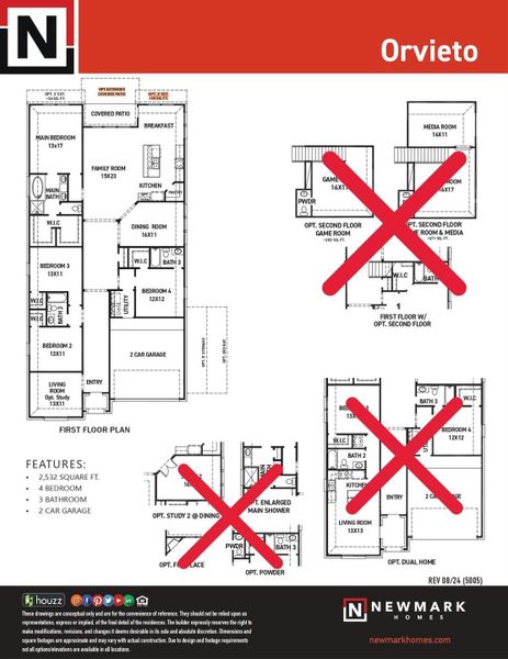 2D floor plan layout of this home in Sienna 45', 50', Missouri City, TX (Image 6). 2D floor plan layout of this home in Sienna 45', 50', Missouri City, TX (Image 6).