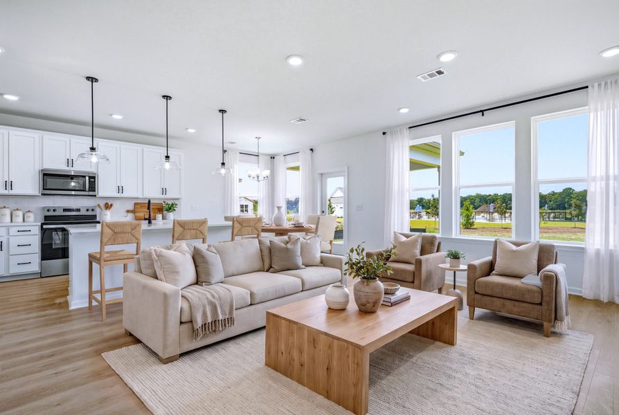 Furnished interior view inside a new home in The Groves of Berkeley, Moncks Corner (Image 4). Furnished interior view inside a new home in The Groves of Berkeley, Moncks Corner (Image 4).