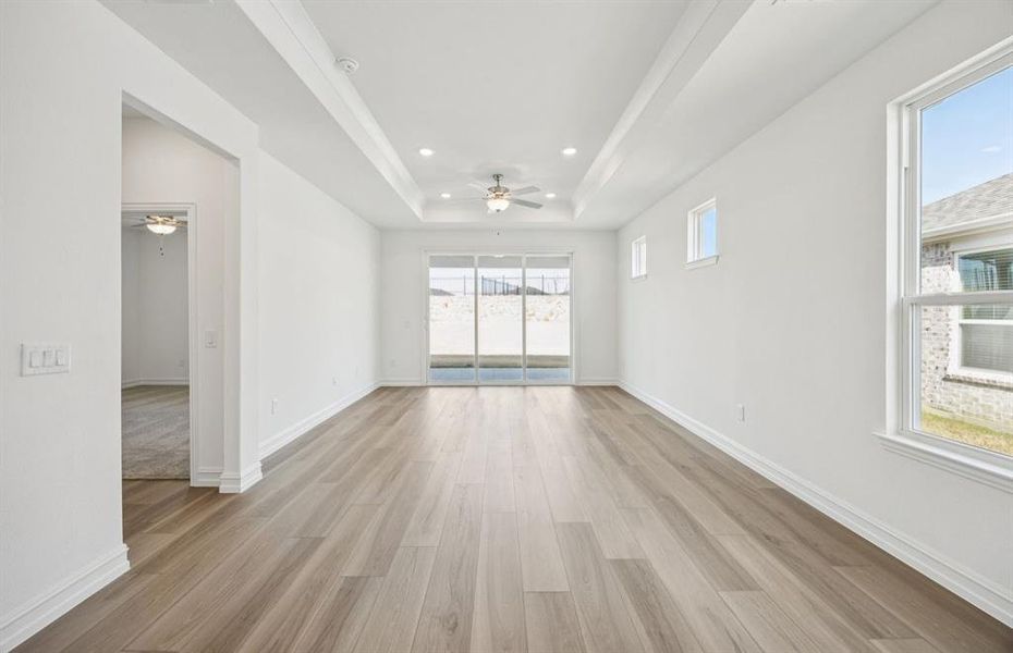 Gorgeous sliding doors in gathering room.