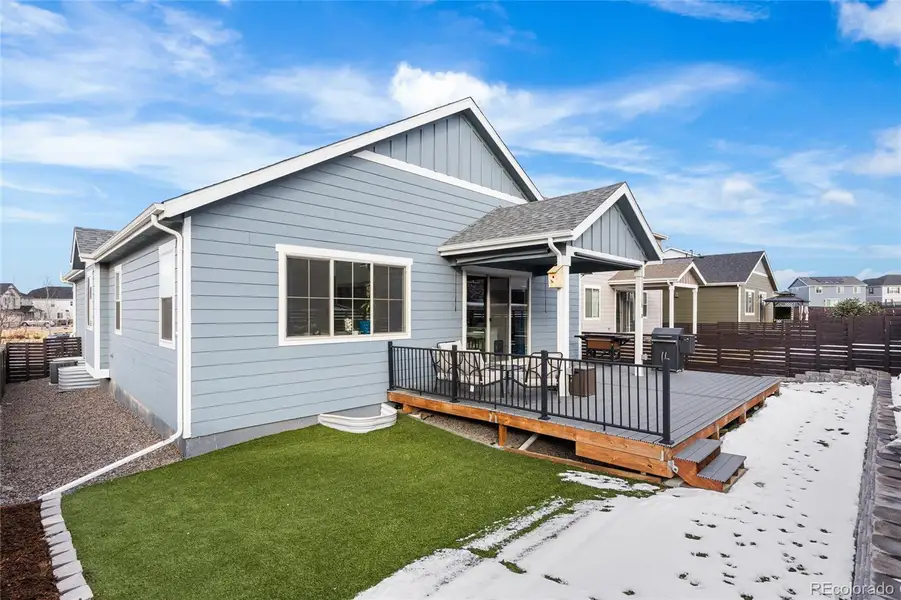 Exterior details and patio area of a home in Harmony, Aurora (Image 3).