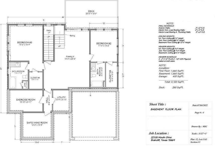 2D floor plan layout of this home in , Briarcliff, TX (Image 4).