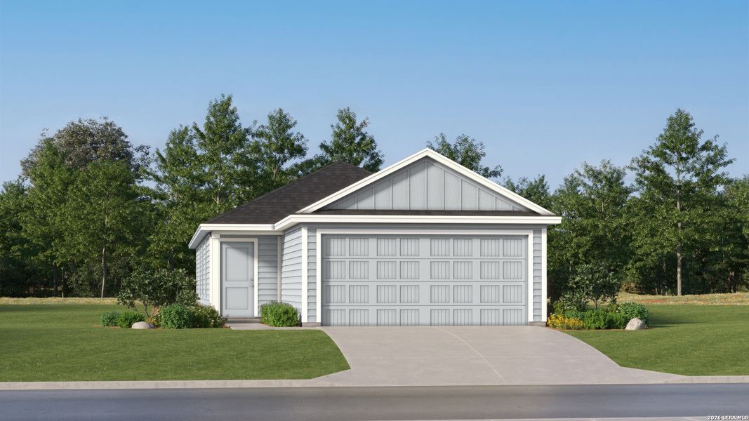 Front exterior of a new home in , San Antonio, TX, highlighting curb appeal (Image 20).