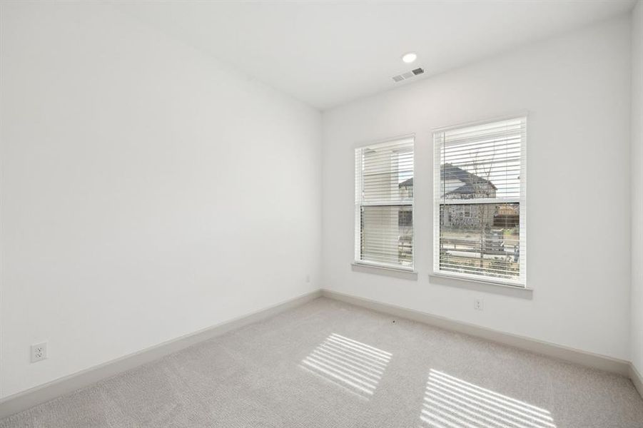 You'll find nicely sized secondary bedrooms in our beautiful Versailles floor plan.