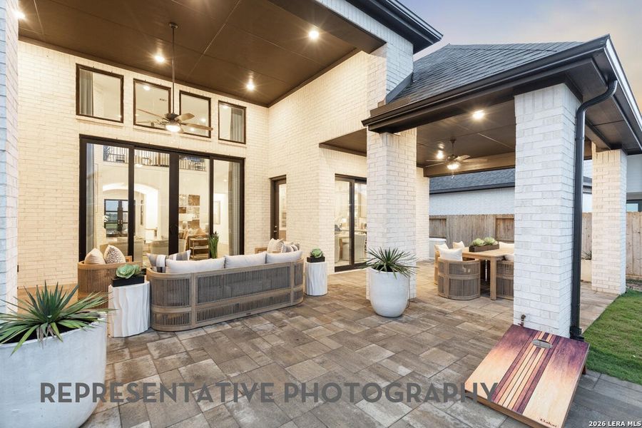 Exterior details and patio area of a home in La Cima, San Marcos (Image 23). Exterior details and patio area of a home in La Cima, San Marcos (Image 23).