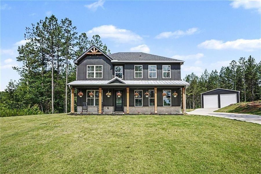 Front exterior of a new home in , Monticello, GA, highlighting curb appeal (Image 24).