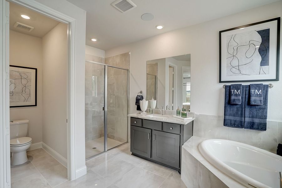 Furnished interior view inside a new home in Cross Creek Meadows, Celina (Image 23).