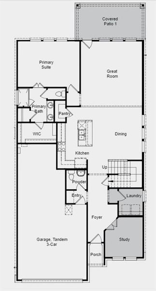 Structural options added include: Study in place of flex room.