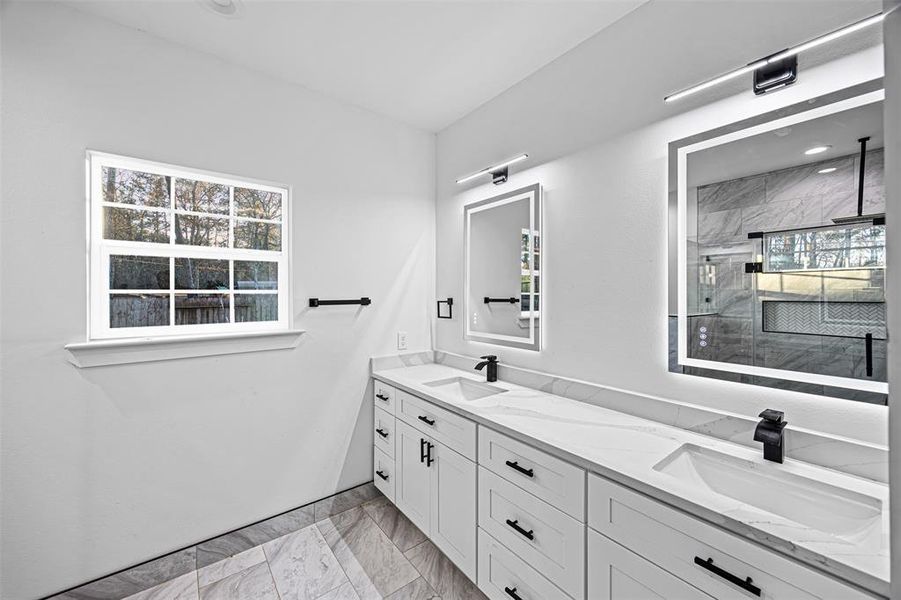 Primary Bathroom with double sink