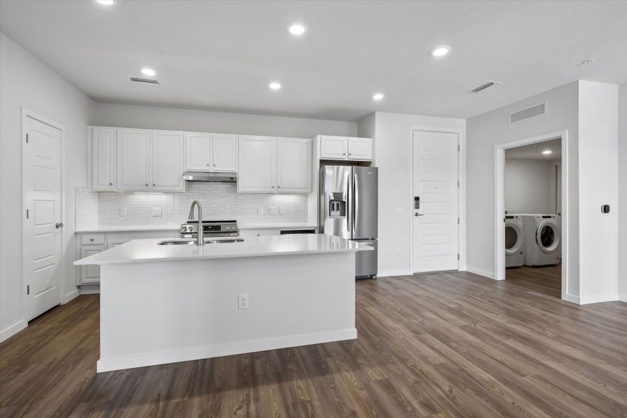 Furnished interior view inside a new home in Grand Vue at Interlocken, Broomfield (Image 2). Furnished interior view inside a new home in Grand Vue at Interlocken, Broomfield (Image 2).