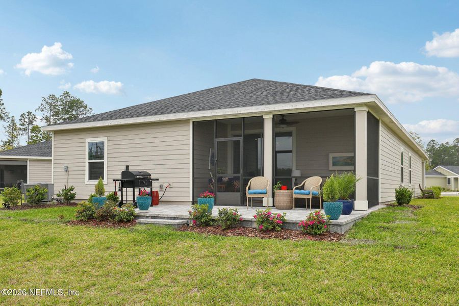 Exterior details and patio area of a home in Stillwater | Active Adult 55+, St. Johns (Image 24).