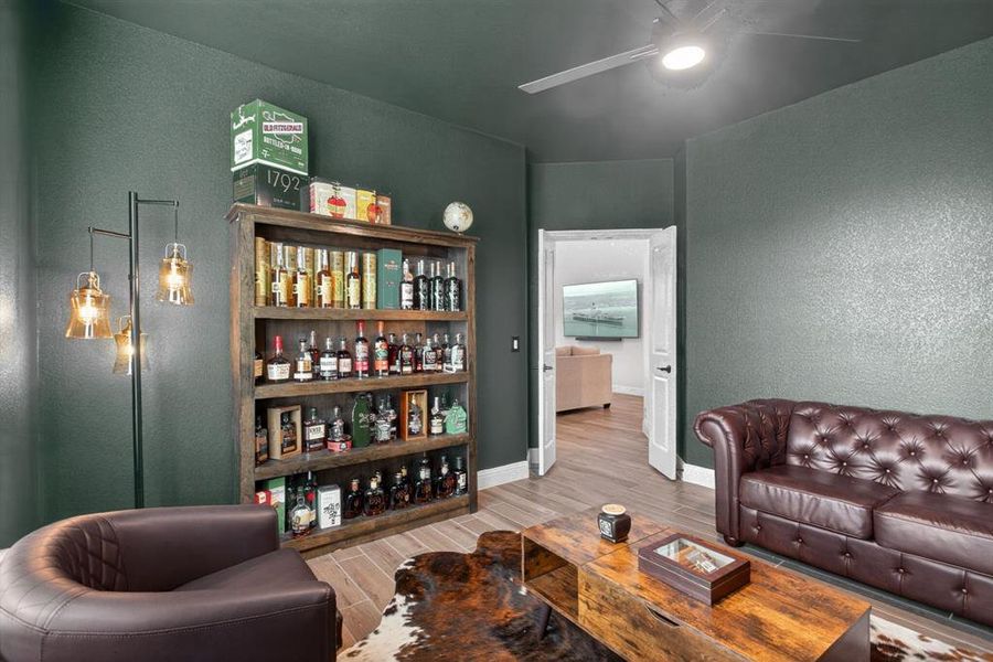 This room is located right off the living and kitchen areas - color drenched and fabulous. This room is located right off the living and kitchen areas - color drenched and fabulous.