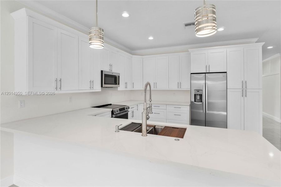 Open kitchen with ample counter space