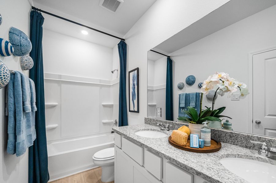 Furnished interior view inside a new home in Bridge Creek 45s and 50s, Cypress (Image 19).