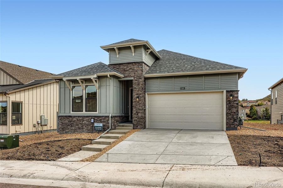 Exterior details and patio area of a home in Hillside at Castle Rock, Castle Rock (Image 1). Exterior details and patio area of a home in Hillside at Castle Rock, Castle Rock (Image 1).