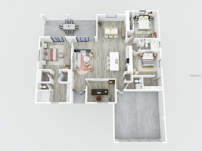 2D floor plan layout of this home in , Punta Gorda, FL (Image 4).
