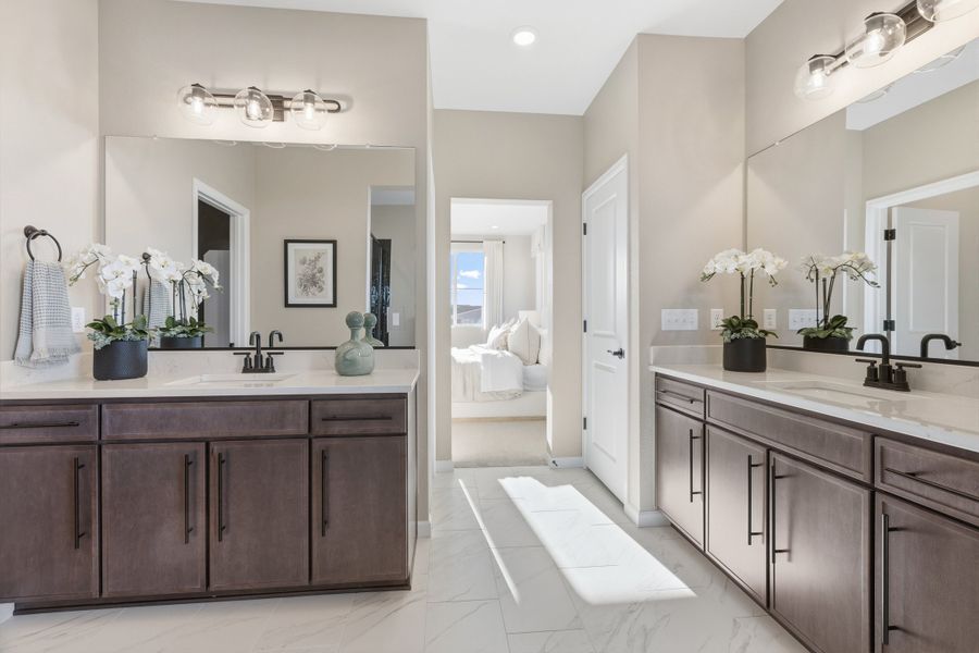 Representative furnished interior of a home built from the 4904 by Risewell Homes in The Aurora Highlands, Aurora (Image 14).