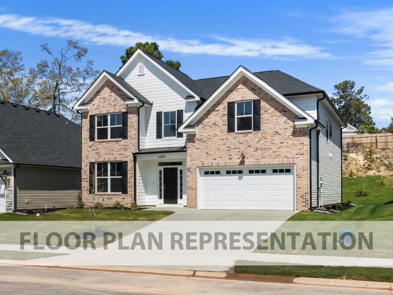 Representative exterior photo of a completed home built from the Kingsland II by Ivey Homes in Forrest Bluff, North Augusta, SC (Image 25).