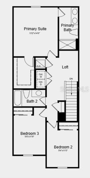 2D floor plan layout of this home in The Towns at Skye Ranch, Sarasota, FL (Image 1). 2D floor plan layout of this home in The Towns at Skye Ranch, Sarasota, FL (Image 1).