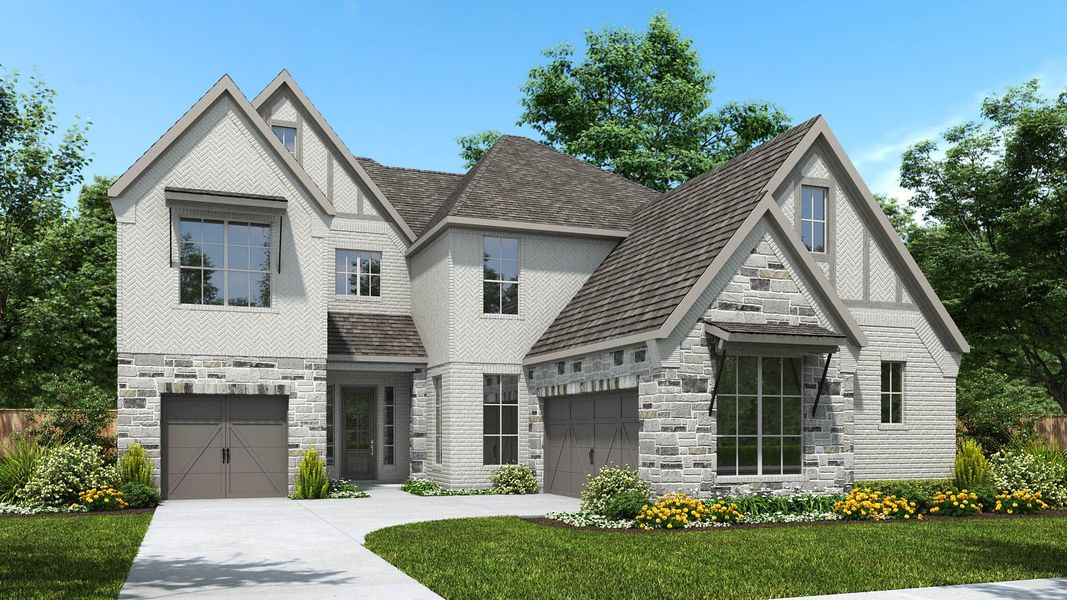 Representative exterior photo of a completed home built from the 567A by Britton Homes in Fields 60', Frisco, TX (Image 7). Representative exterior photo of a completed home built from the 567A by Britton Homes in Fields 60', Frisco, TX (Image 7).