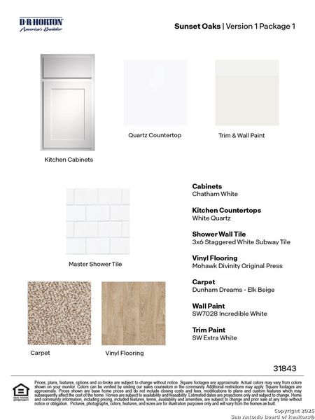 Sample of building materials used in homes in Sunset Oaks, Maxwell (Image 22).