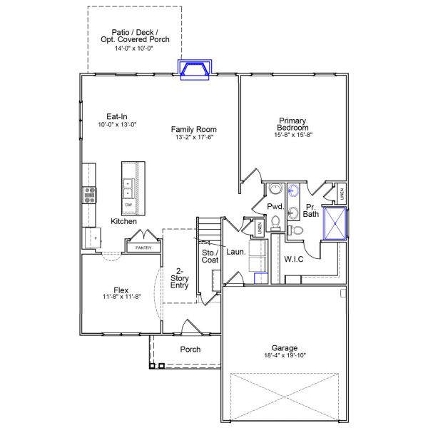 2D floor plan layout of this home in Brooke Hill, Lewisville, NC (Image 4). 2D floor plan layout of this home in Brooke Hill, Lewisville, NC (Image 4).