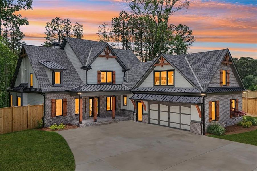 Front exterior of a new home in , Cumming, GA, highlighting curb appeal (Image 37). Front exterior of a new home in , Cumming, GA, highlighting curb appeal (Image 37).
