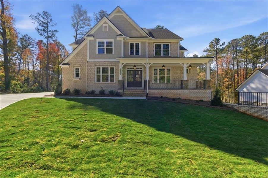 Front exterior of a new home in Ford Landing, Acworth, GA, highlighting curb appeal (Image 28).