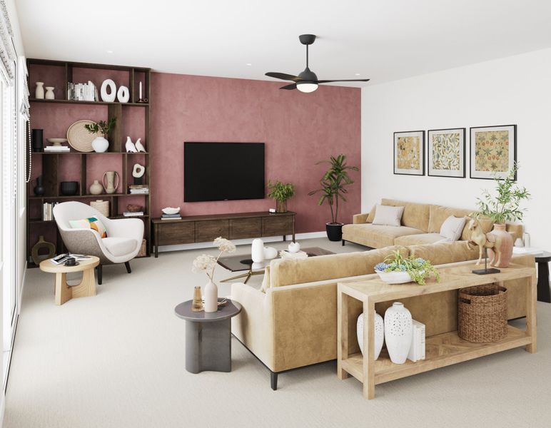 Representative furnished interior of a home built from the Saguaro by Beazer Homes in Sanctuary, Phoenix (Image 5).