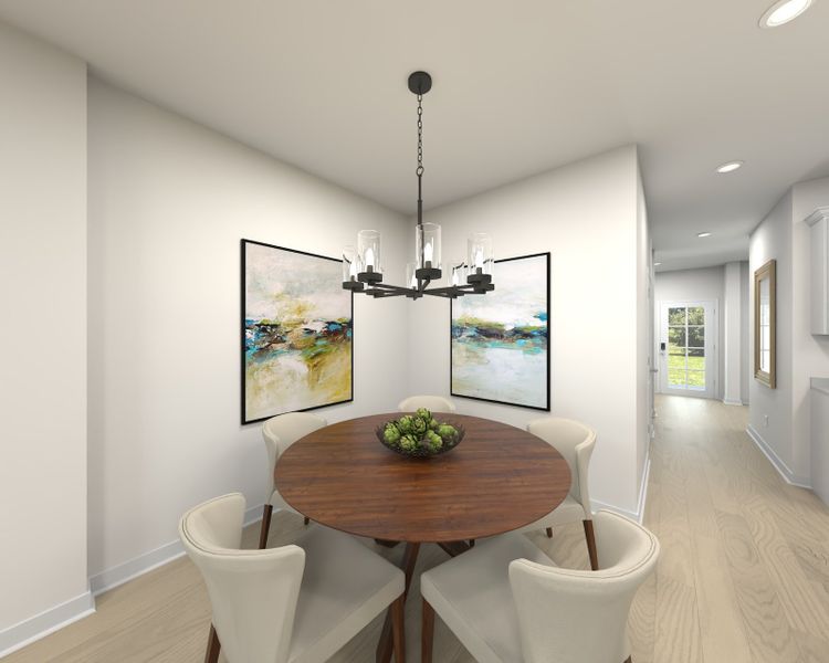 Furnished interior view inside a new home in Greystone - Vista Townhomes, Smyrna (Image 4).
