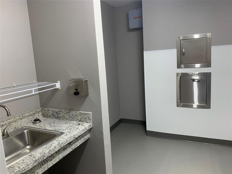 You throw the trash on the same floor of your unit