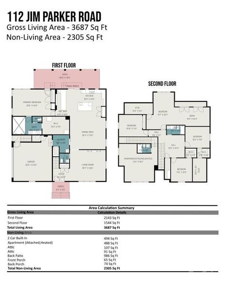 2D floor plan layout of this home in , Wesley Chapel, NC (Image 5). 2D floor plan layout of this home in , Wesley Chapel, NC (Image 5).