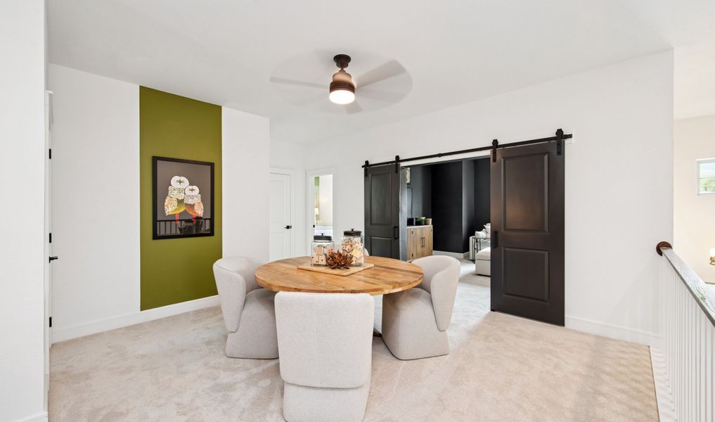 Loft space with access to media room Loft space with access to media room