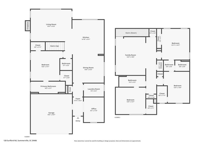 2D floor plan layout of this home in , Summerville, SC (Image 6).