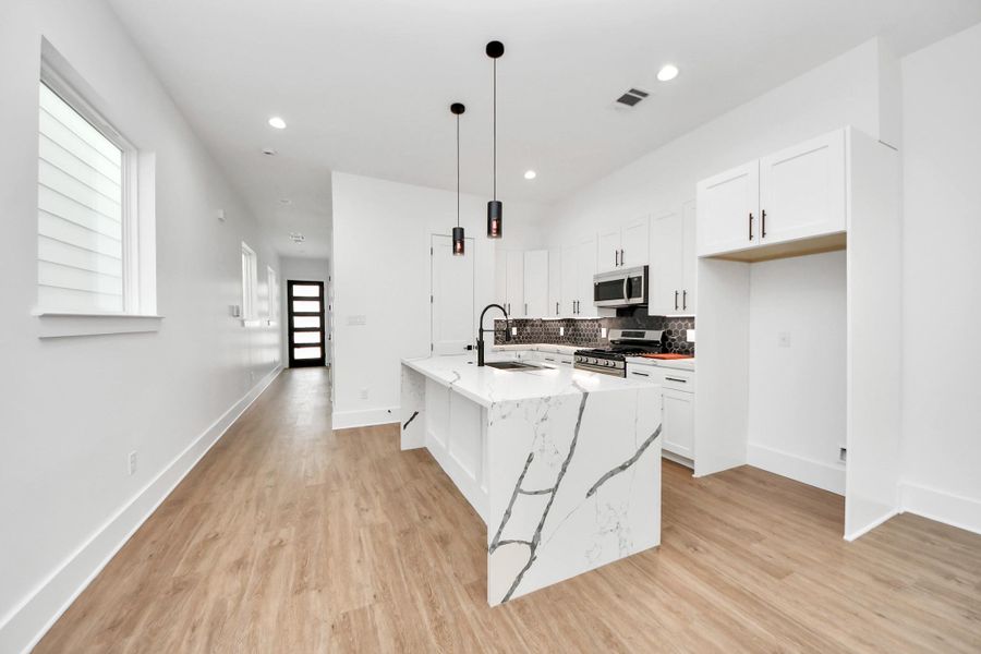 Waterfall Kitchen Island