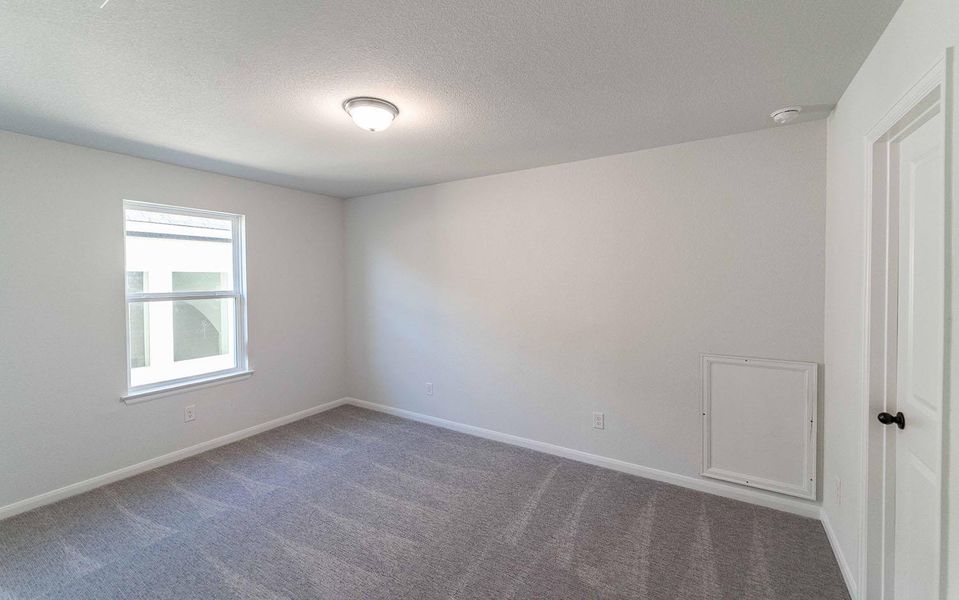 Unfurnished room featuring carpet floors and a textured ceiling