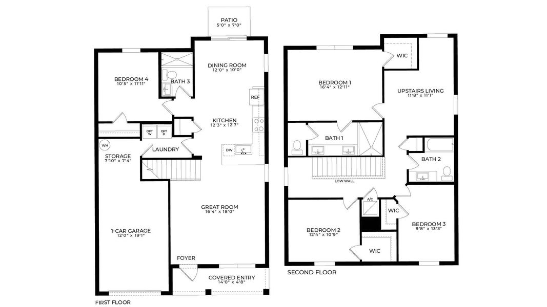 2D floor plan layout for the Sapole II by D.R. Horton in Juniper Cove, Homestead, FL (Image 3). 2D floor plan layout for the Sapole II by D.R. Horton in Juniper Cove, Homestead, FL (Image 3).