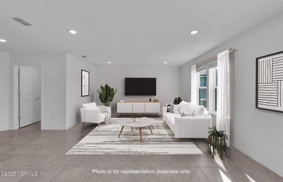 Furnished interior view inside a new home in Wells Landing, Jacksonville (Image 4).