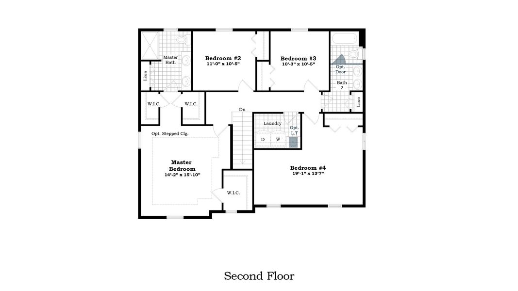 2D floor plan layout for the The Kettering by Norfolk Homes in Preserve at Magnolia Park, Jackson, MI (Image 6).