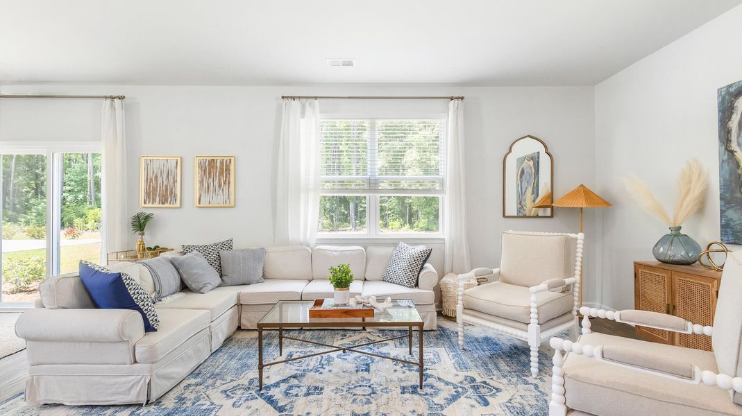 Furnished interior view inside a new home in Hillcrest, Ravenel (Image 9). Furnished interior view inside a new home in Hillcrest, Ravenel (Image 9).