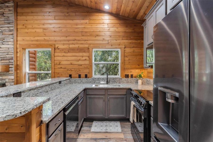 Kitchen with Print Proof Black Stainless Steel