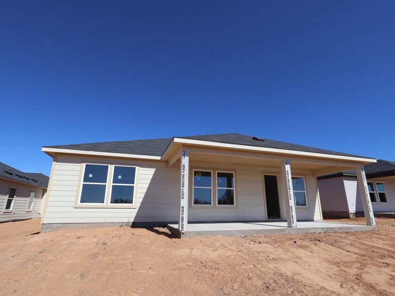 Exterior details and patio area of a home in Carillon, Manor (Image 3). Exterior details and patio area of a home in Carillon, Manor (Image 3).