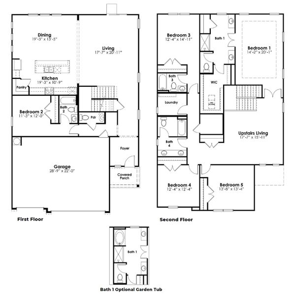 2D floor plan layout for the Glencoe by D.R. Horton in Lake Tide Summit, Chapin, SC (Image 3). 2D floor plan layout for the Glencoe by D.R. Horton in Lake Tide Summit, Chapin, SC (Image 3).